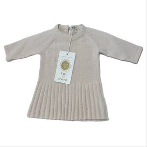 SOL DE MAYO - BABY KNITTED CASHMERE DRESS - PINK - NEW WITH TAG